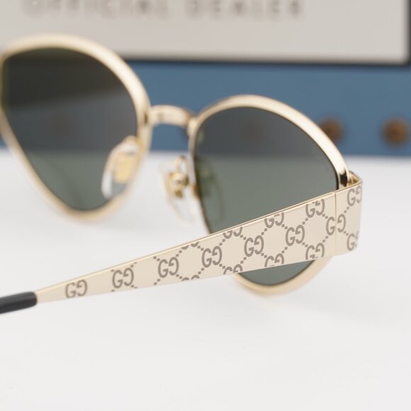 Gucci GG1853S 001 Oval Sunglasses – Gold/Grey - Picture 5 of 14